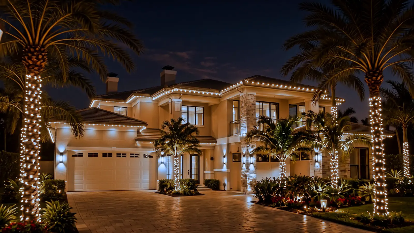 Home lit with C9 Cool White bulbs